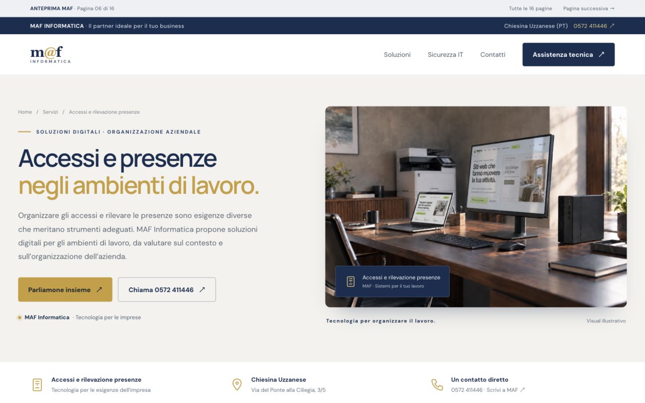 Anteprima della pagina: Accessi e rilevazione presenze