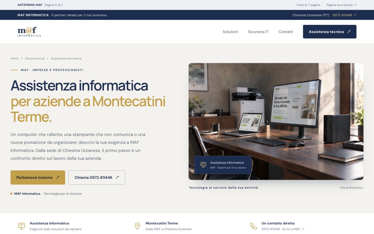 Anteprima della pagina: Assistenza informatica per aziende a Montecatini Terme